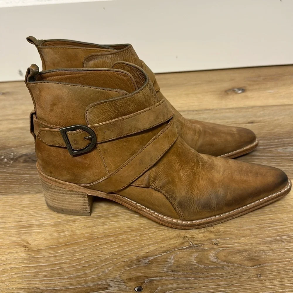 Free People Booties Back Loop Ankle size 7.5 EU size 38